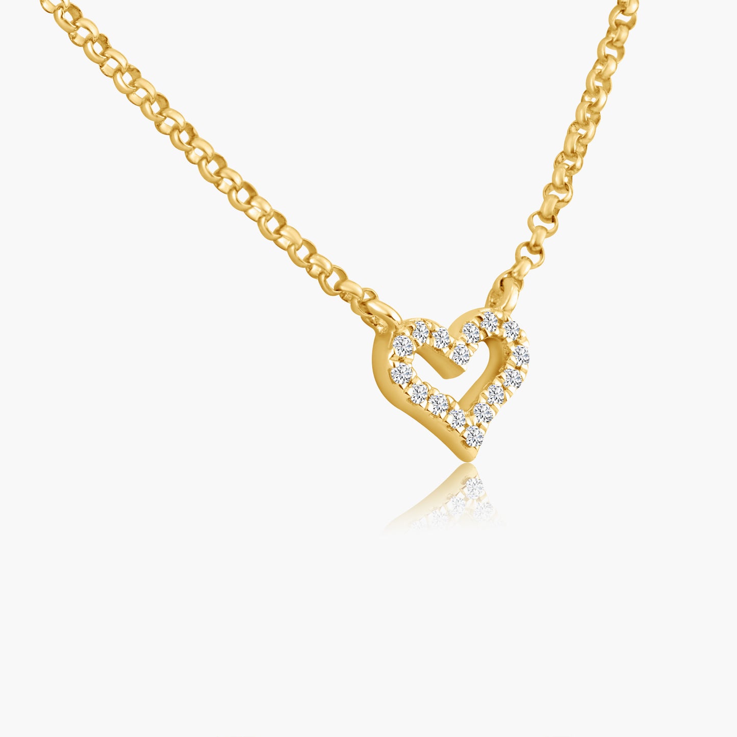 14K Yellow Gold Dainty Heart Pendant-N605669