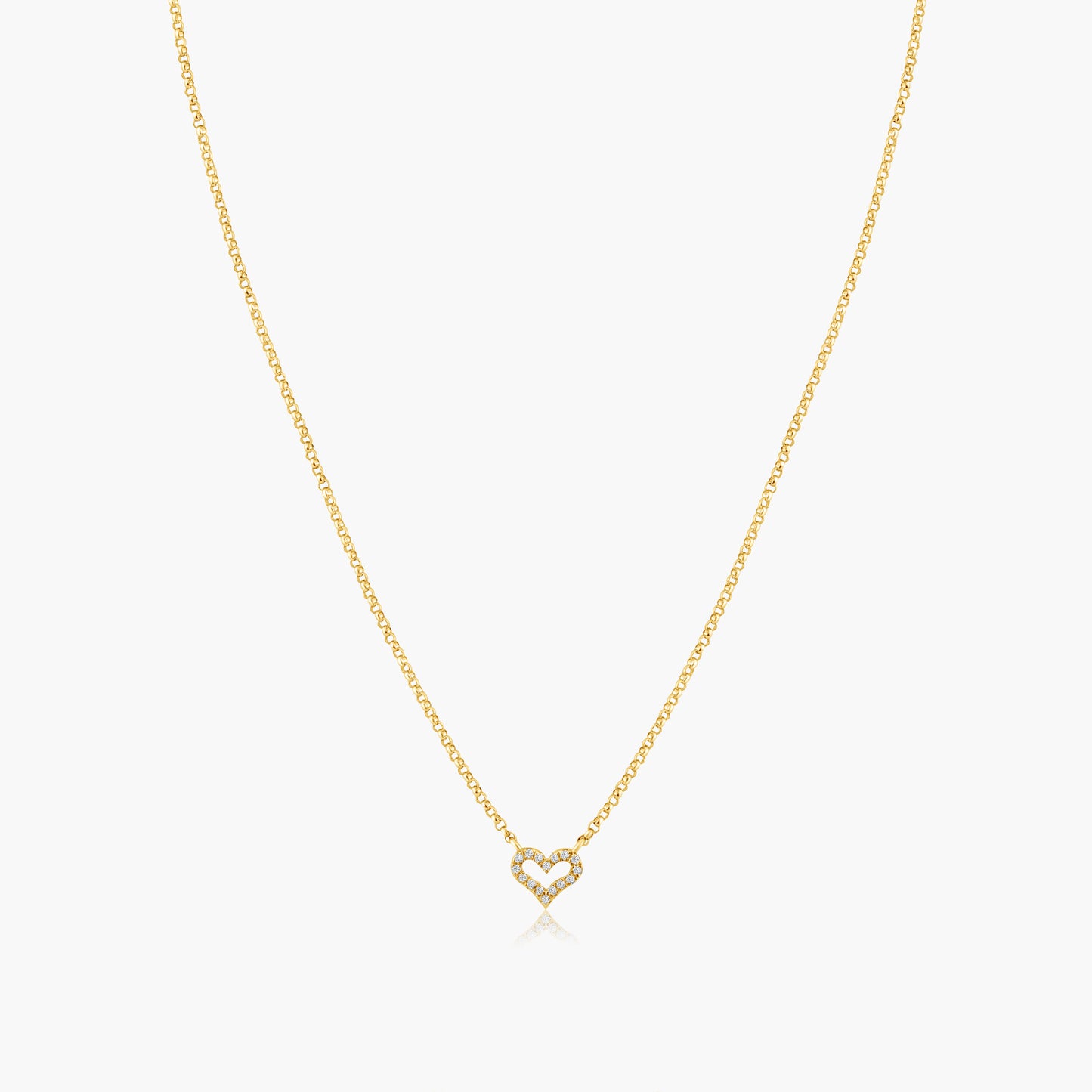 14K Yellow Gold Dainty Heart Pendant-N605669