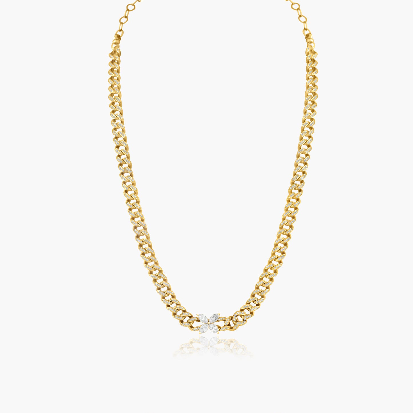 14K Yellow Gold Chain Link Necklace-N605674-4