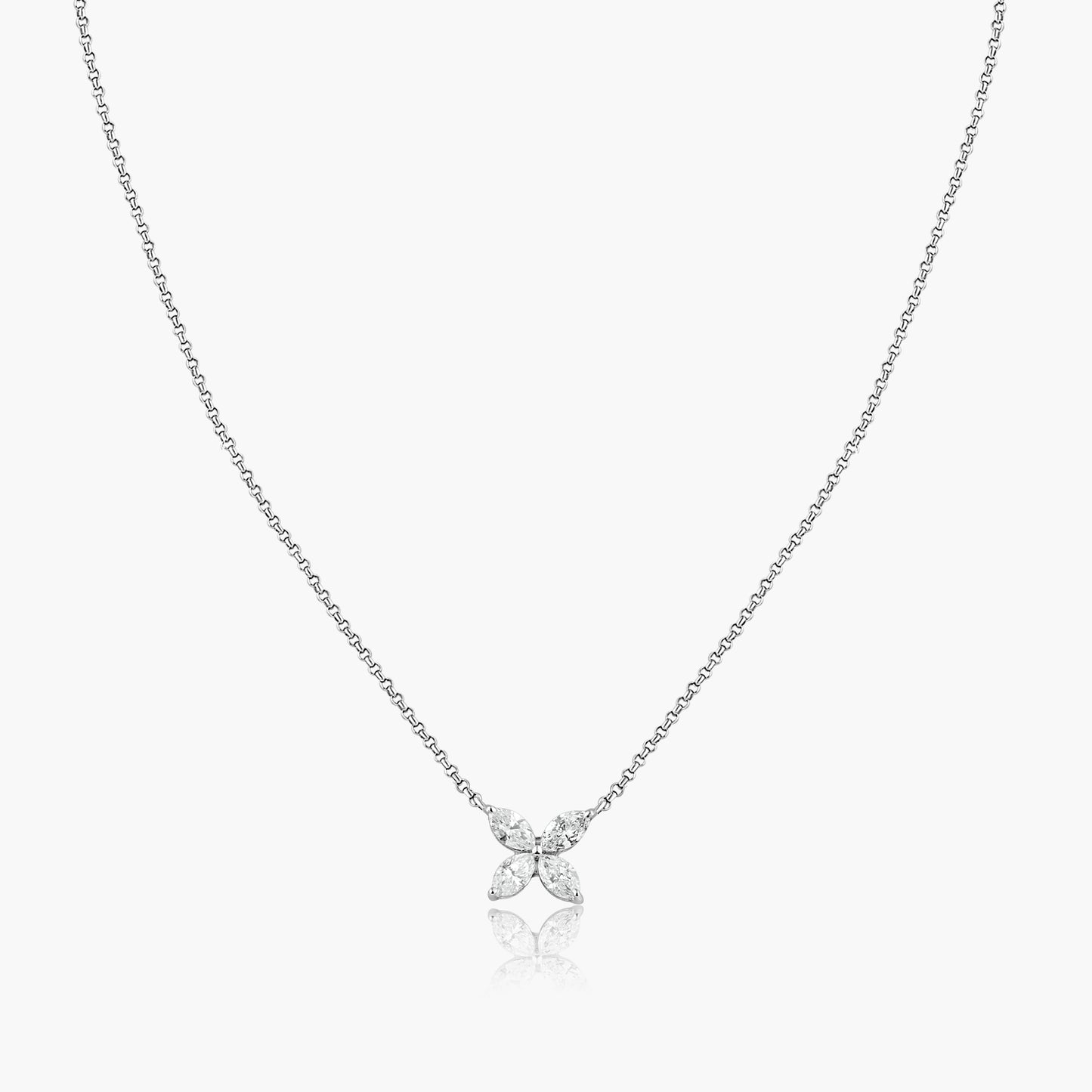 14K White Gold Dainty Pendant - N605674-3