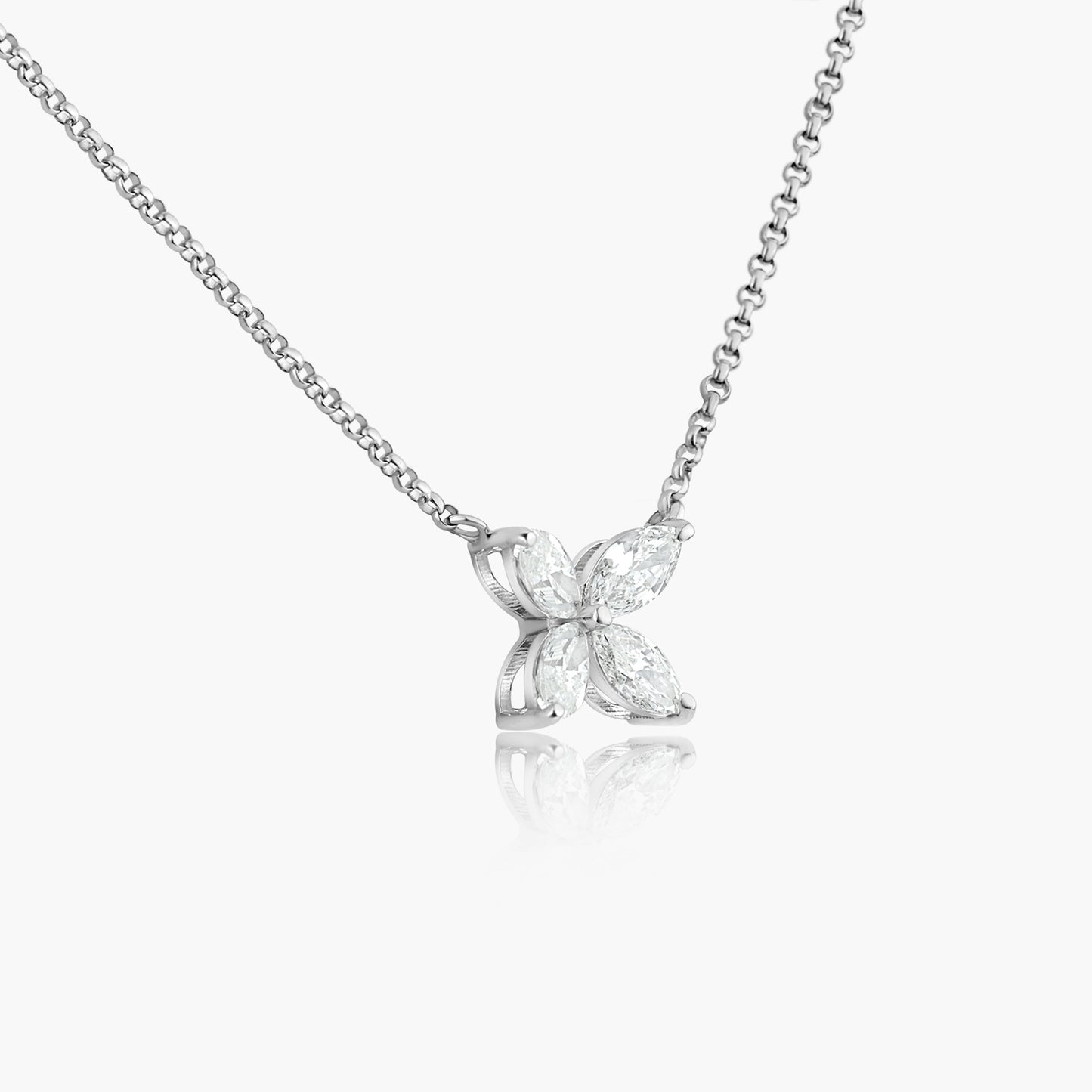 14K White Gold Dainty Pendant - N605674-3