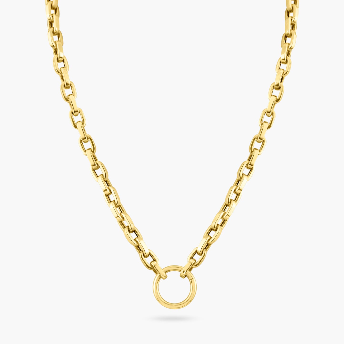 14K Yellow Gold Chain Link Necklace - N605735M01