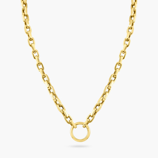 14K Yellow Gold Chain Link Necklace - N605735M01