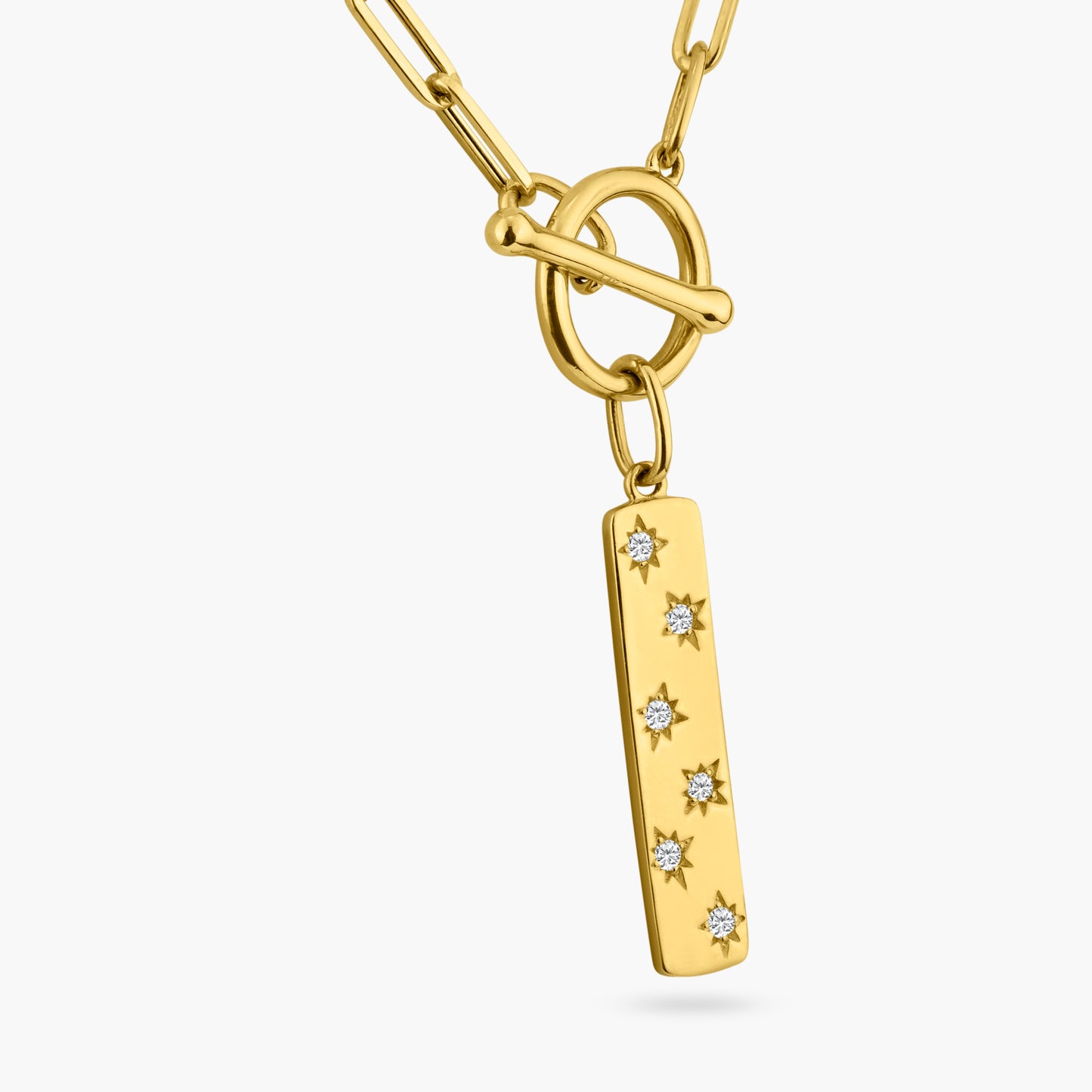 14K Yellow Gold Paper Clip Necklace - N605903P01-1