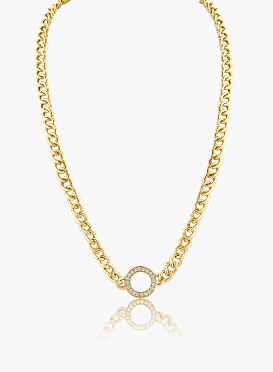 14K Yellow Gold Chain Link Necklace - N60604703-1