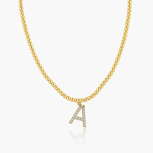 14K Yellow Gold Personalized Initial Dainty Pendant - N60626308