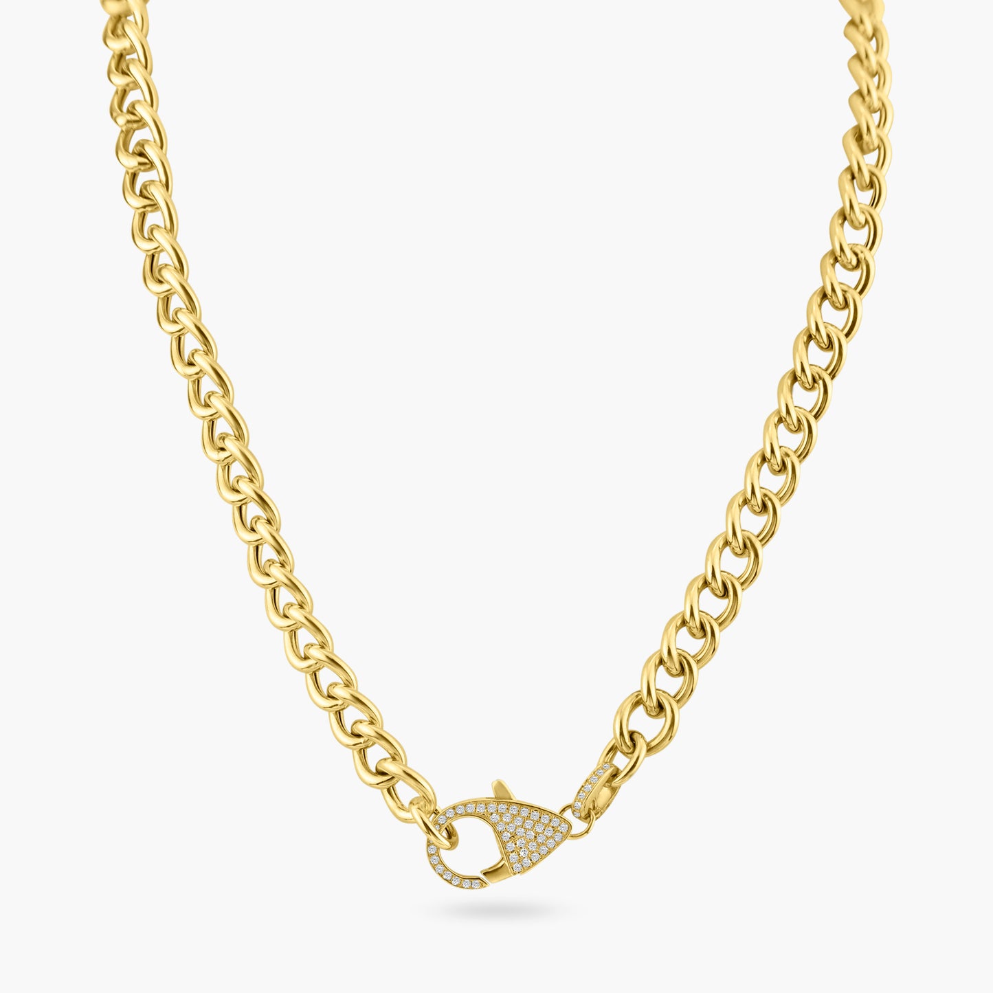 14K Yellow Gold Chain Link Necklace-N606444M01