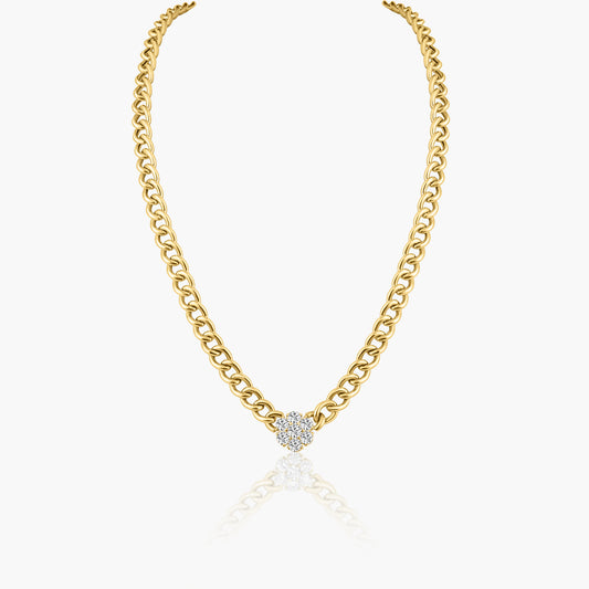 14K Yellow Gold Chain Link Necklace - N829-3.5EMC