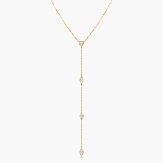 14K Yellow Gold Dainty Necklace - NBHMOM