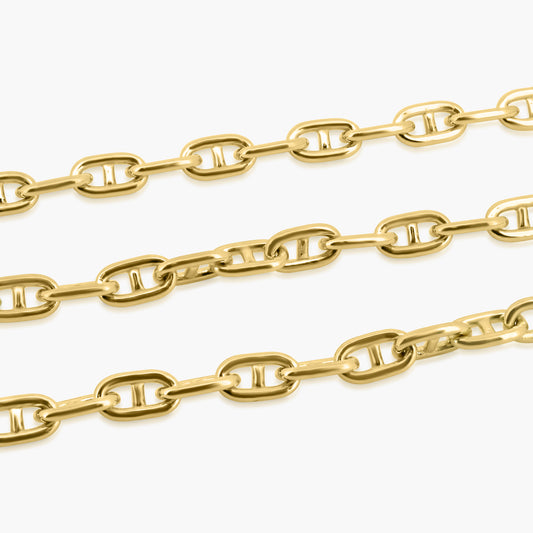 14K Yellow Gold Chain Link Necklace-NFP120DE