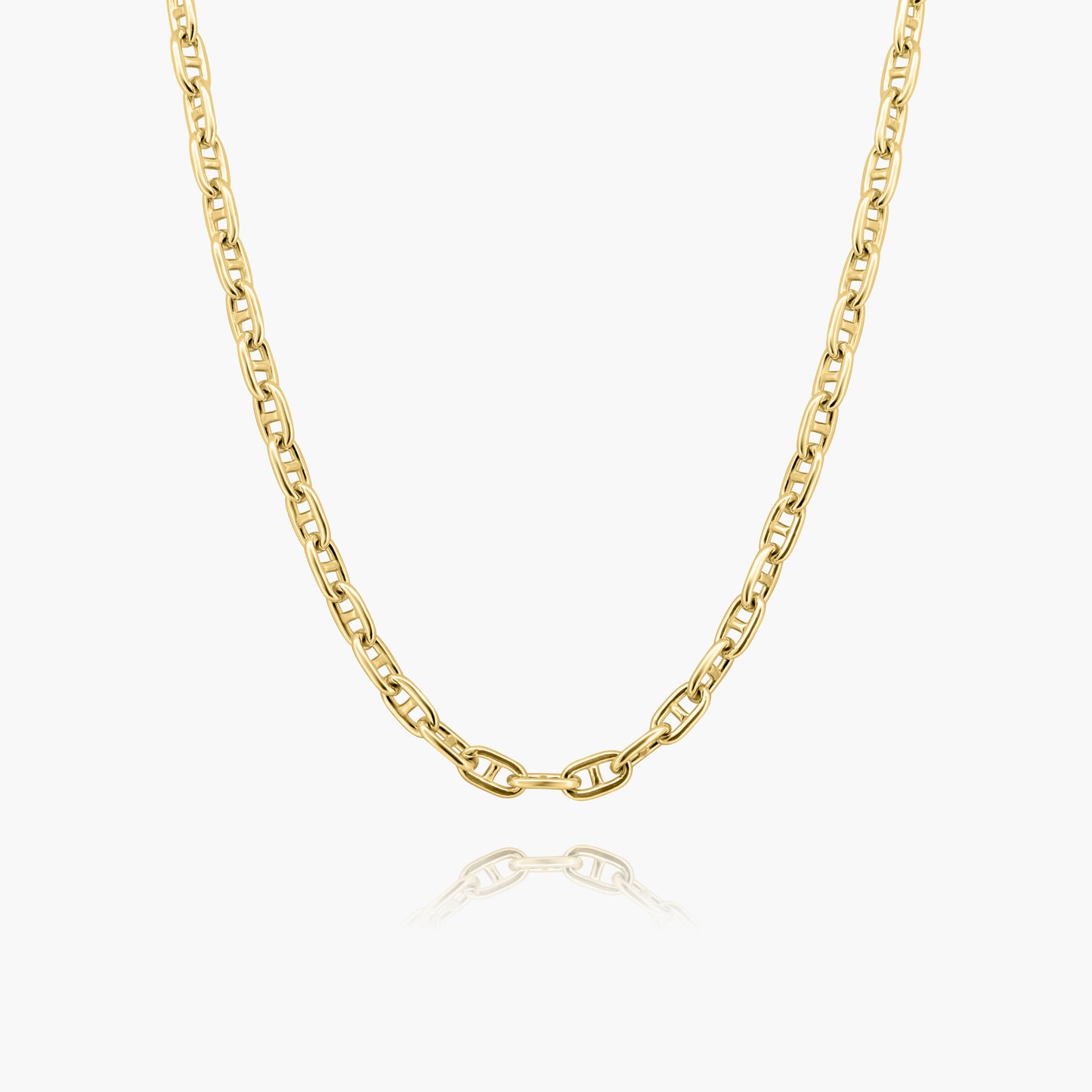 14K Yellow Gold Chain Link Necklace-NFP120DE