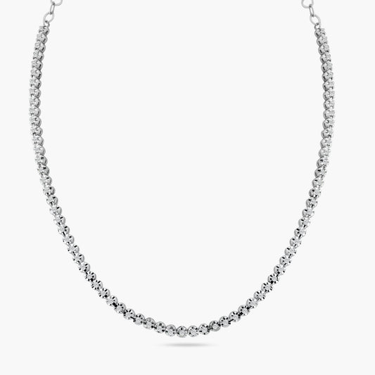 14K White Gold Choker Tennis Necklace-NHCR1.5-1NMC