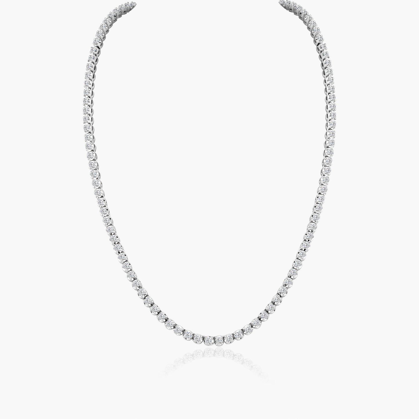 14K White Gold Tennis Necklace-NSCTC-2.3-17NMC