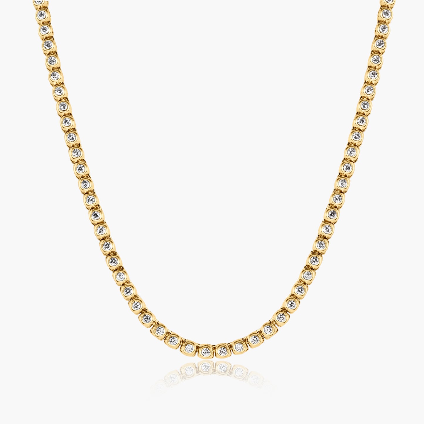 14K Yellow Gold Round Bezel Necklace - NT0-2.0BMC