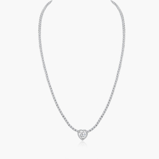 14K White Gold Tennis Necklace - NT4-2.0MM-1KJ