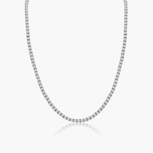 14K White Gold Tennis Necklace-NT4-2.1-17HNMC