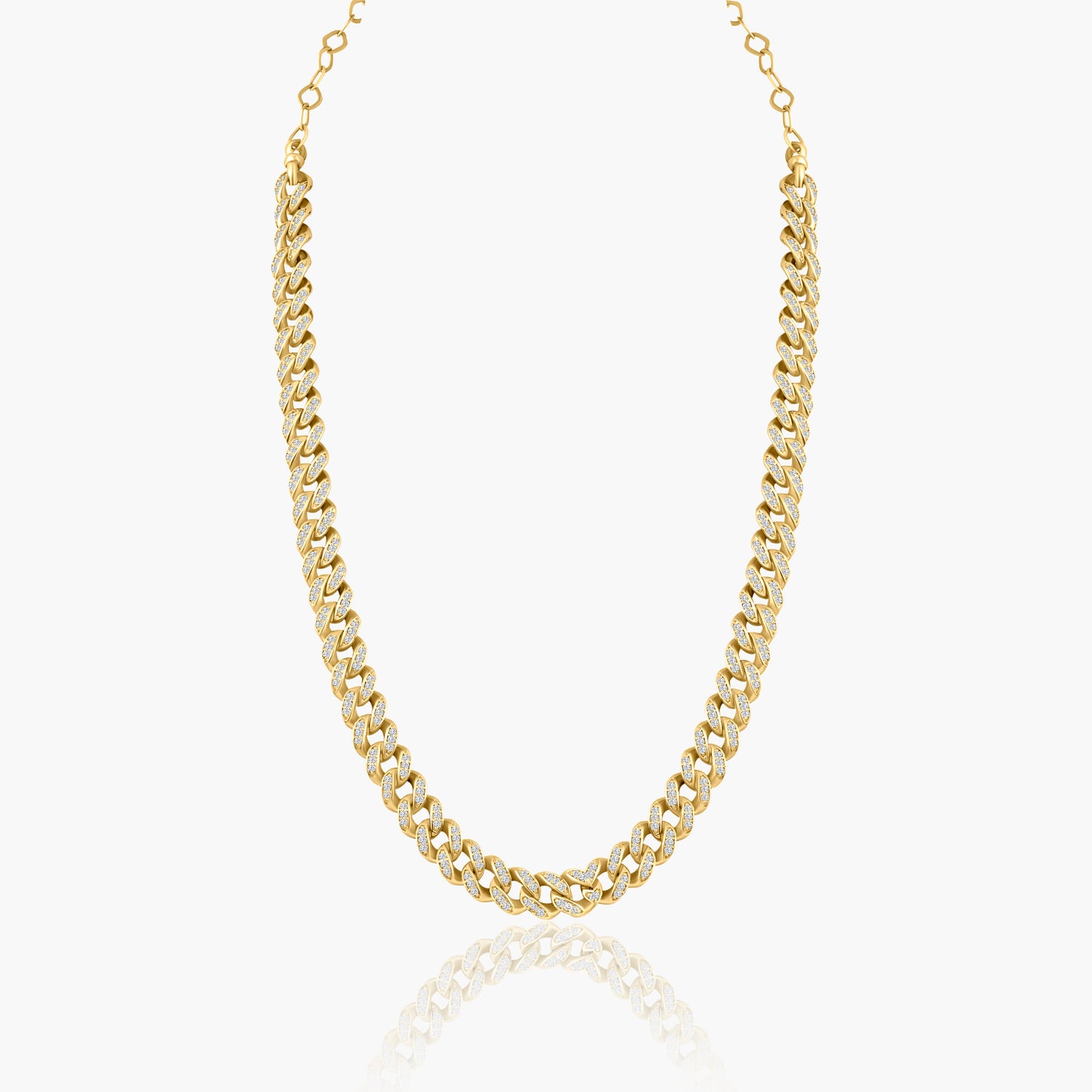 14K Yellow Chain Link Necklace-NT8617(CUD)HNMC