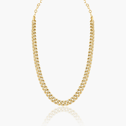 14K Yellow Chain Link Necklace-NT8617(CUD)HNMC