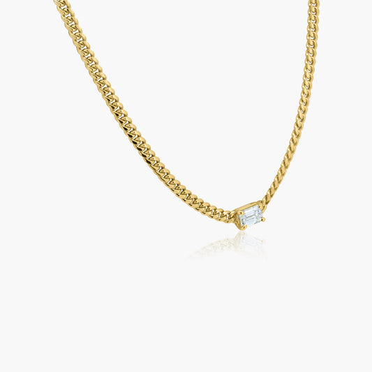 14K Yellow Gold Chain Link Necklace-P-EM50-2