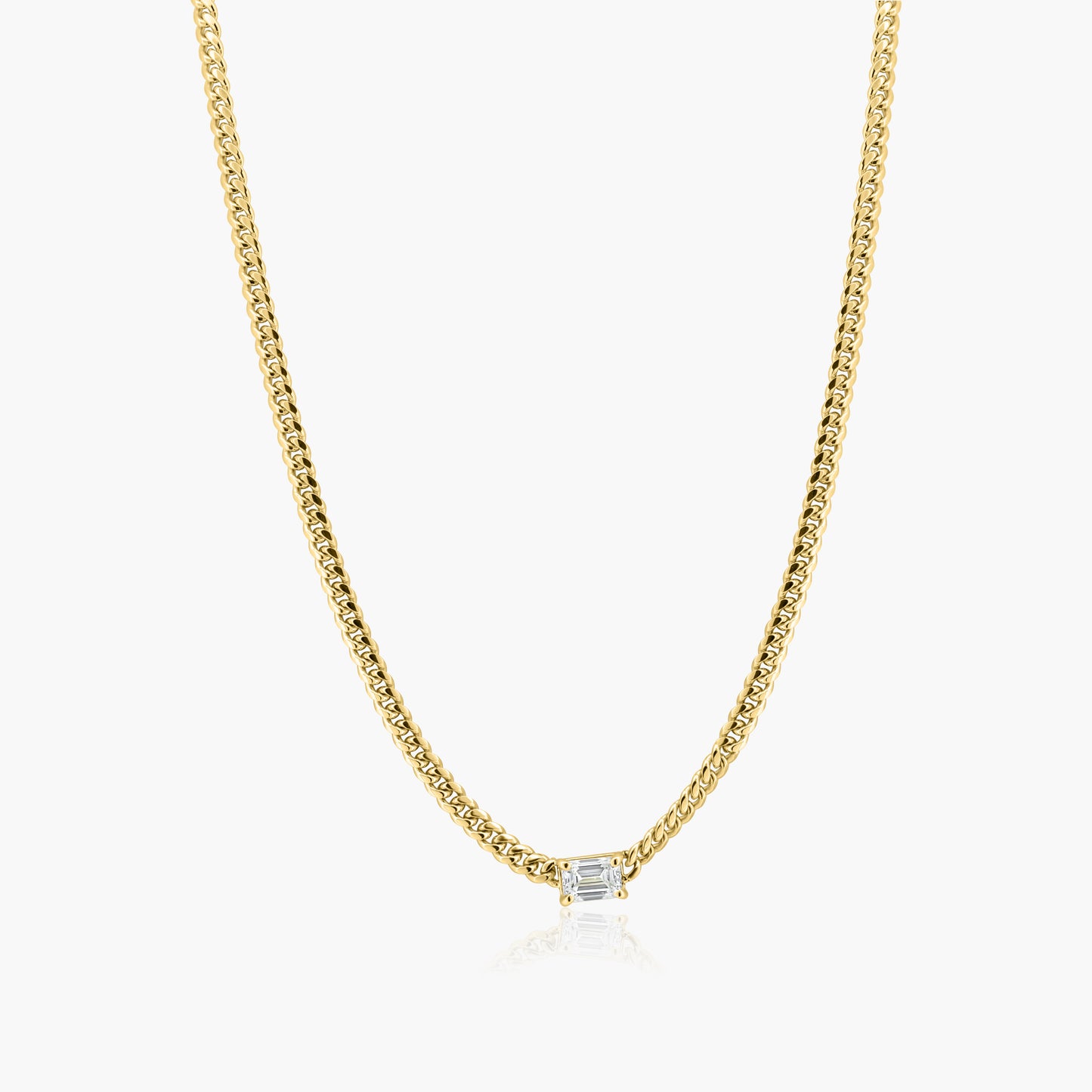 14K Yellow Gold Chain Link Necklace-P-EM50-2