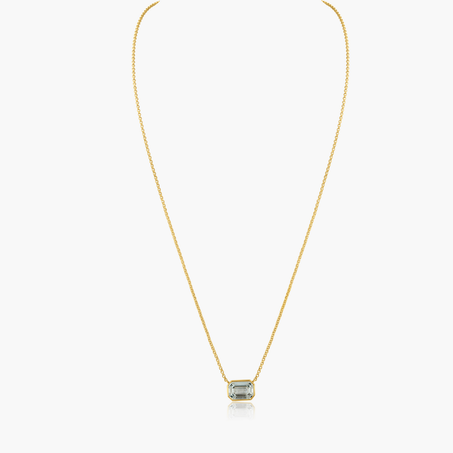 14K Yellow Gold Baguette Pendant-P-P25503-1VV