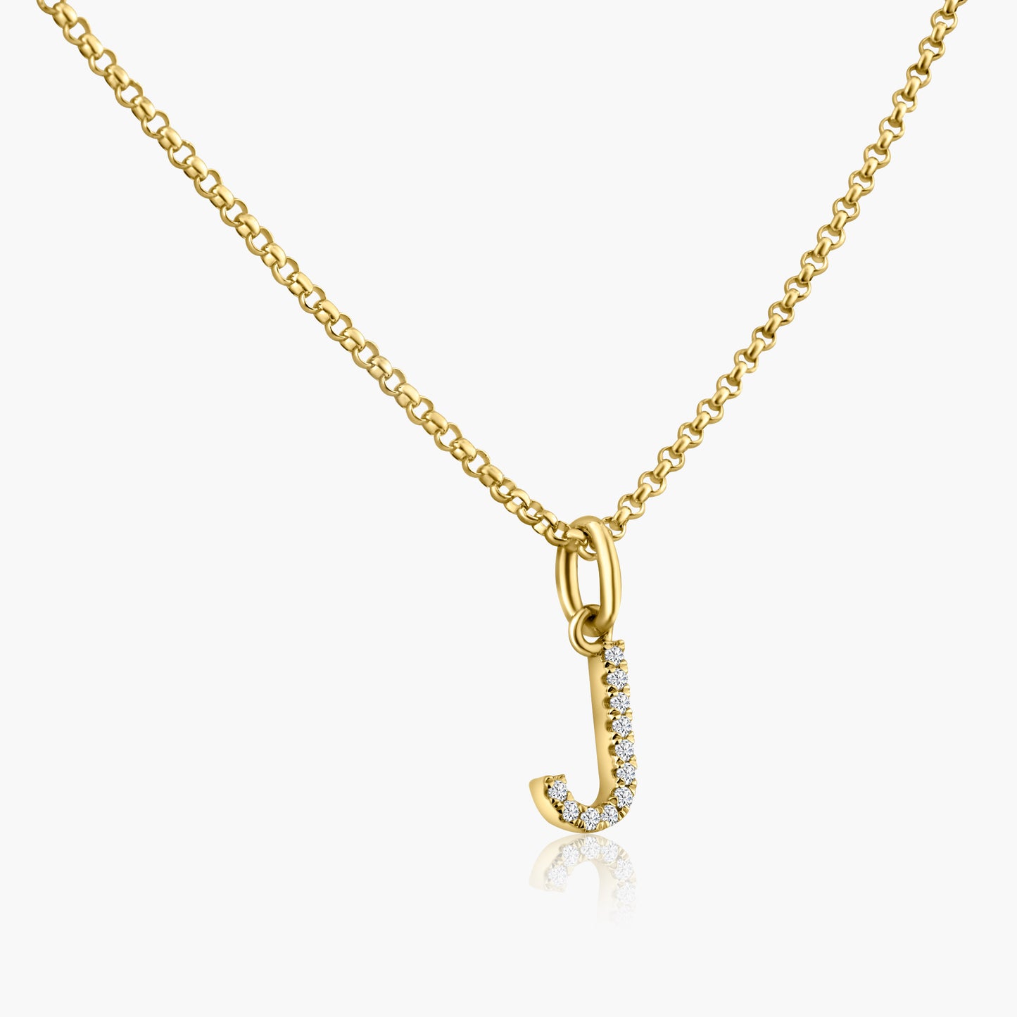 14K Yellow Gold Personalized Initial Pendant-P06264A