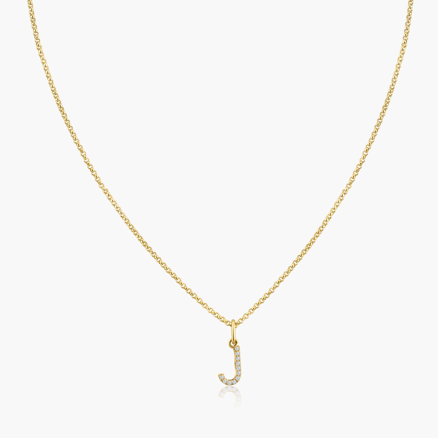 14K Yellow Gold Personalized Initial Pendant-P06264A