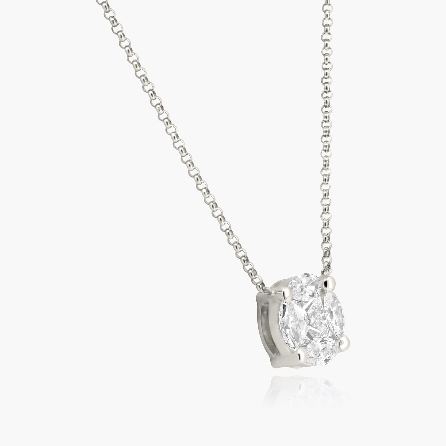 14K White Gold Illusion Pendant - P60523905