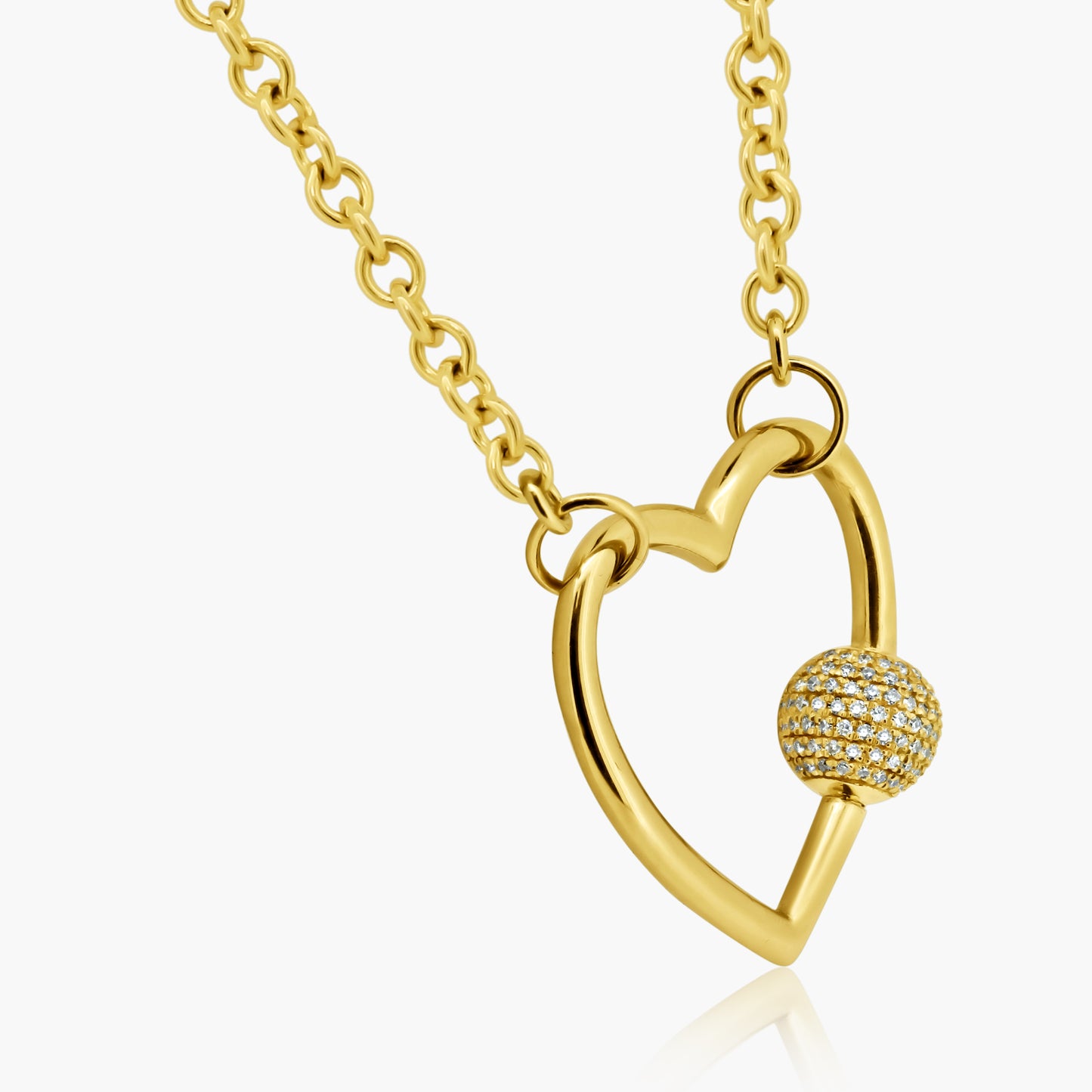 14K Yellow Gold Dainty Heart Pendant-P605736M02