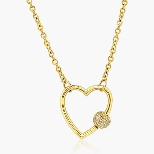 14K Yellow Gold Dainty Heart Pendant-P605736M02