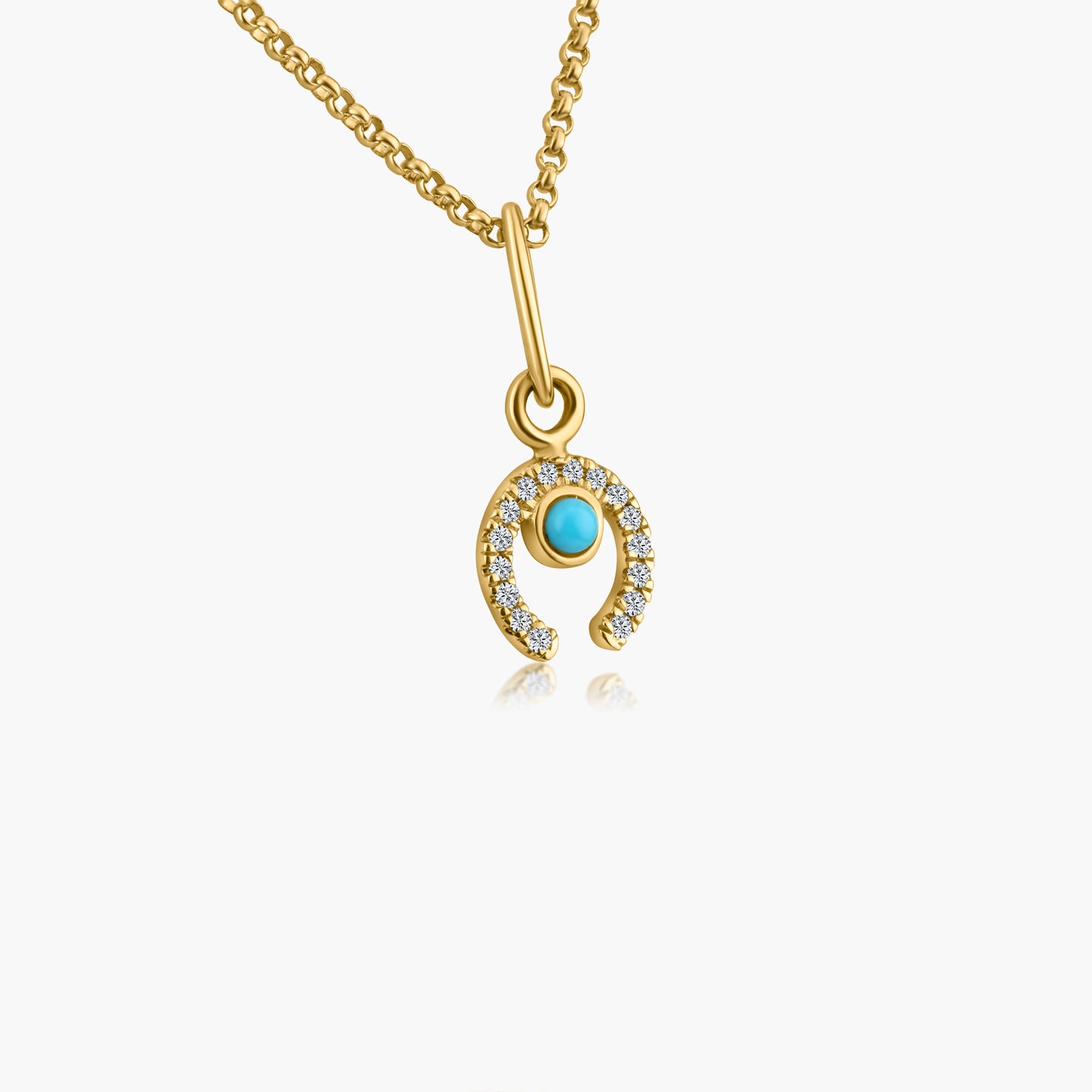 14K Yellow Gold Colored Gemstone Dainty Pendant-P605770