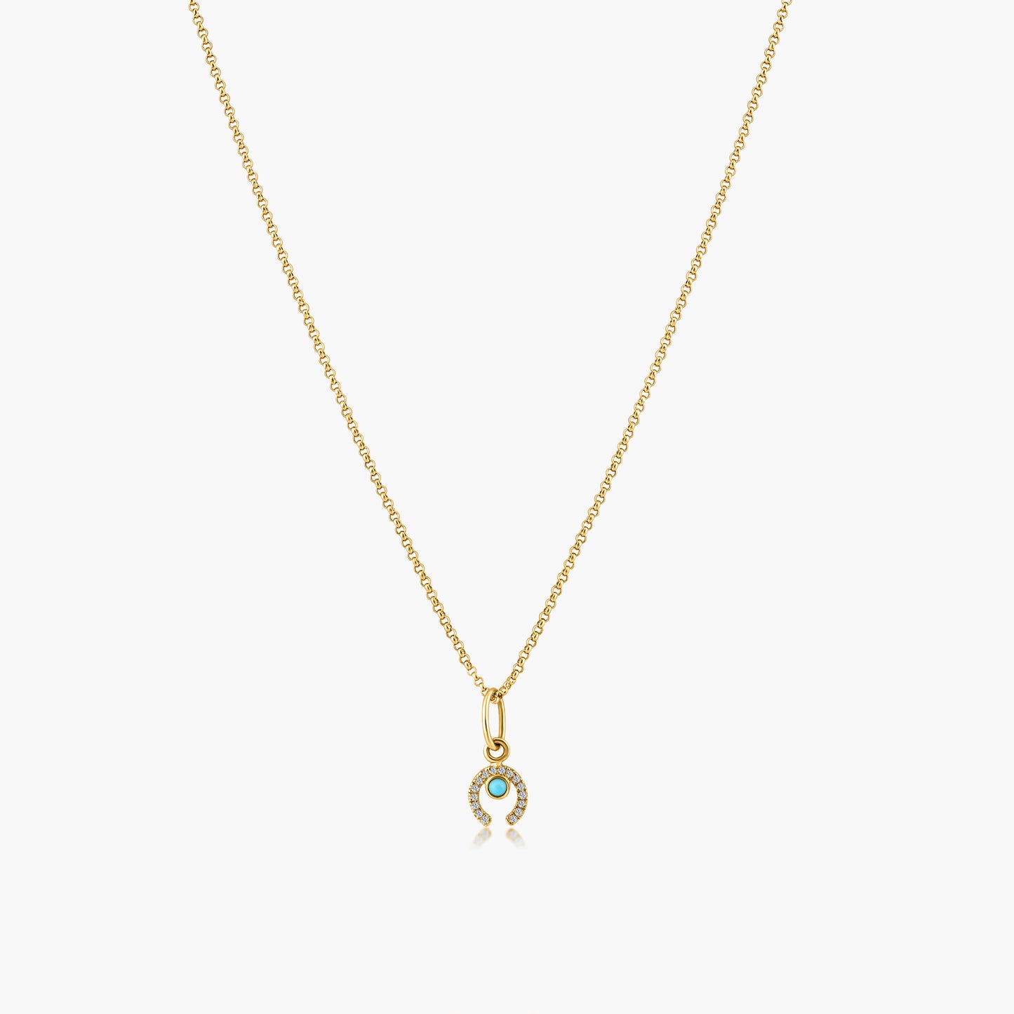 14K Yellow Gold Colored Gemstone Dainty Pendant-P605770