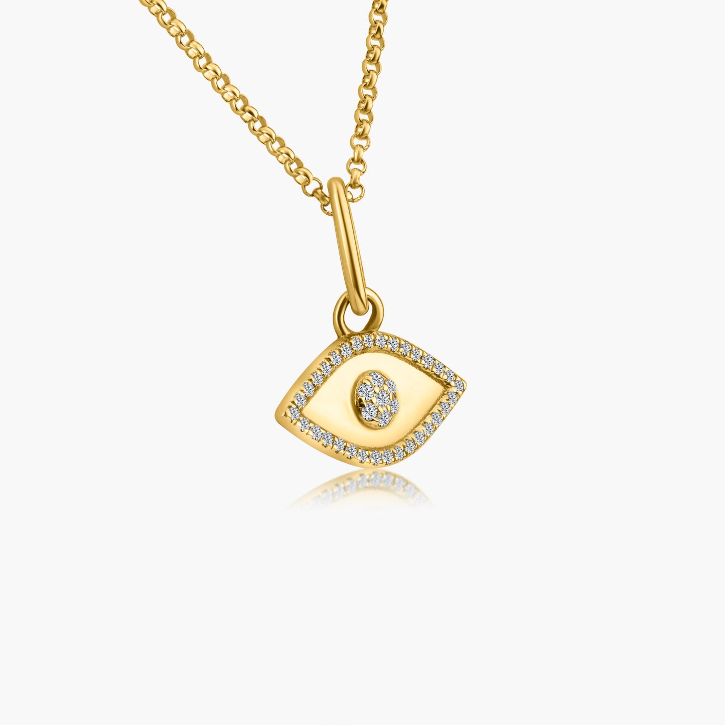 14K Yellow Gold Evil Eye Pendant-P605869