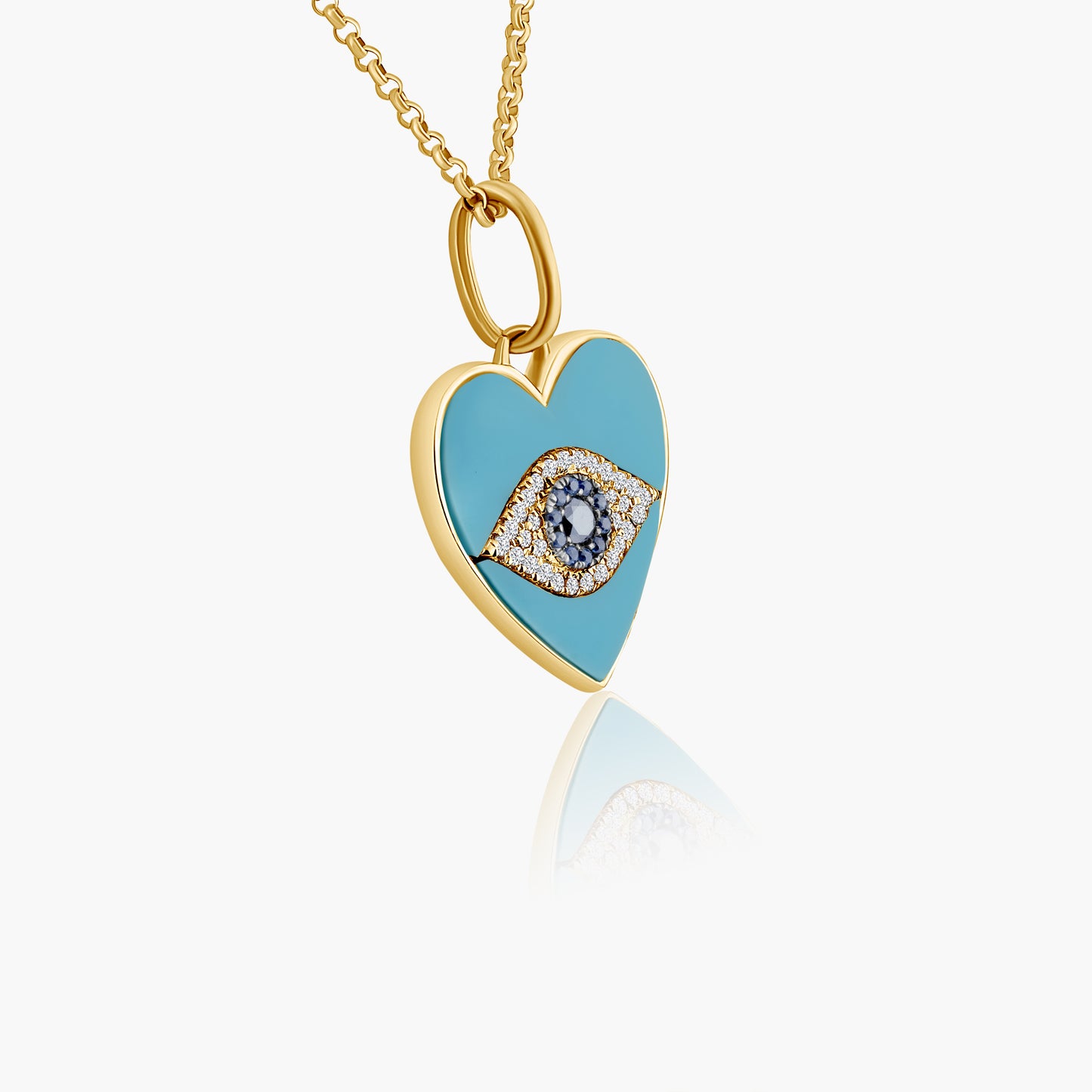 14K Yellow Gold Evil Eye Pendant-P605901