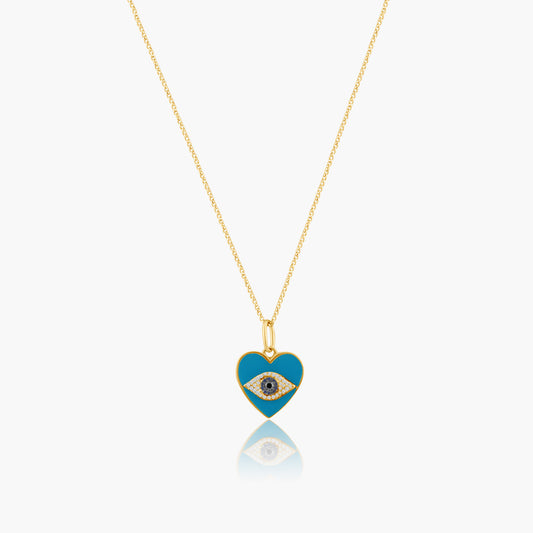 14K Yellow Gold Evil Eye Pendant-P605901