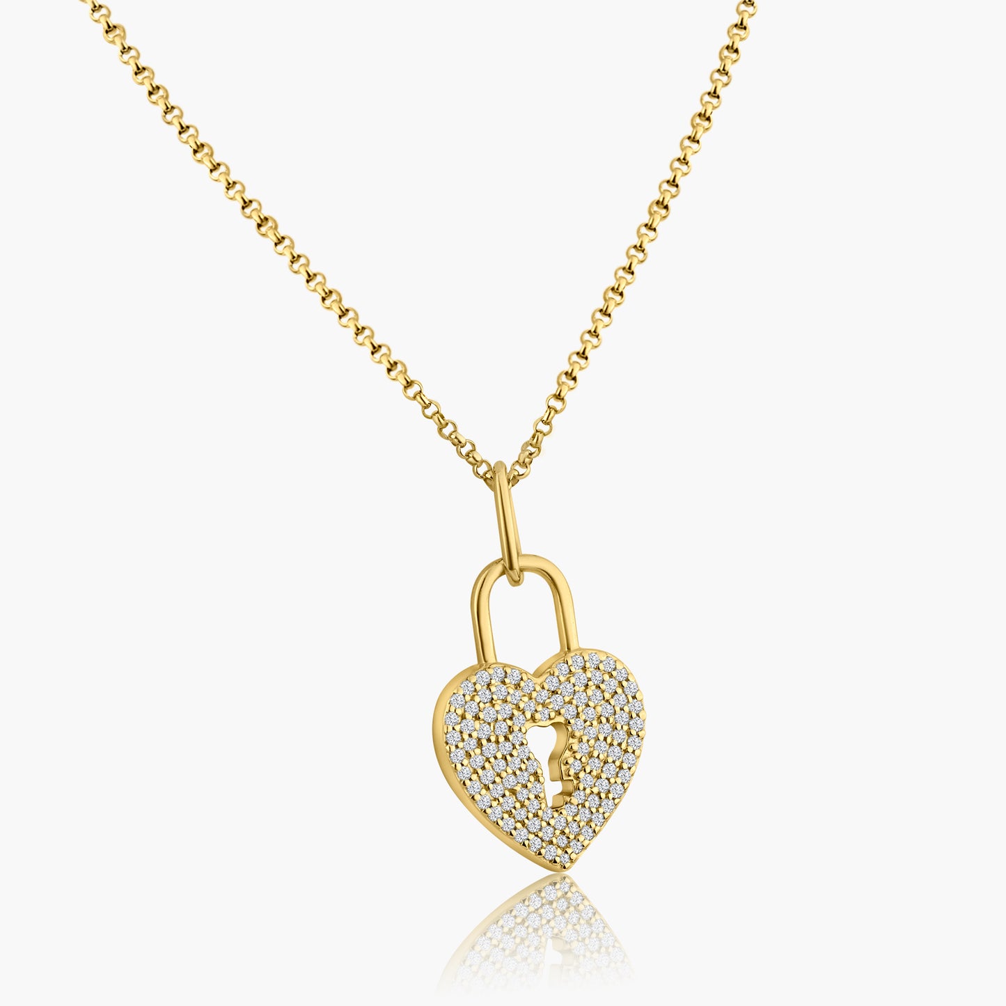 14K Yellow Gold Dainty Heart Pendant-P605927