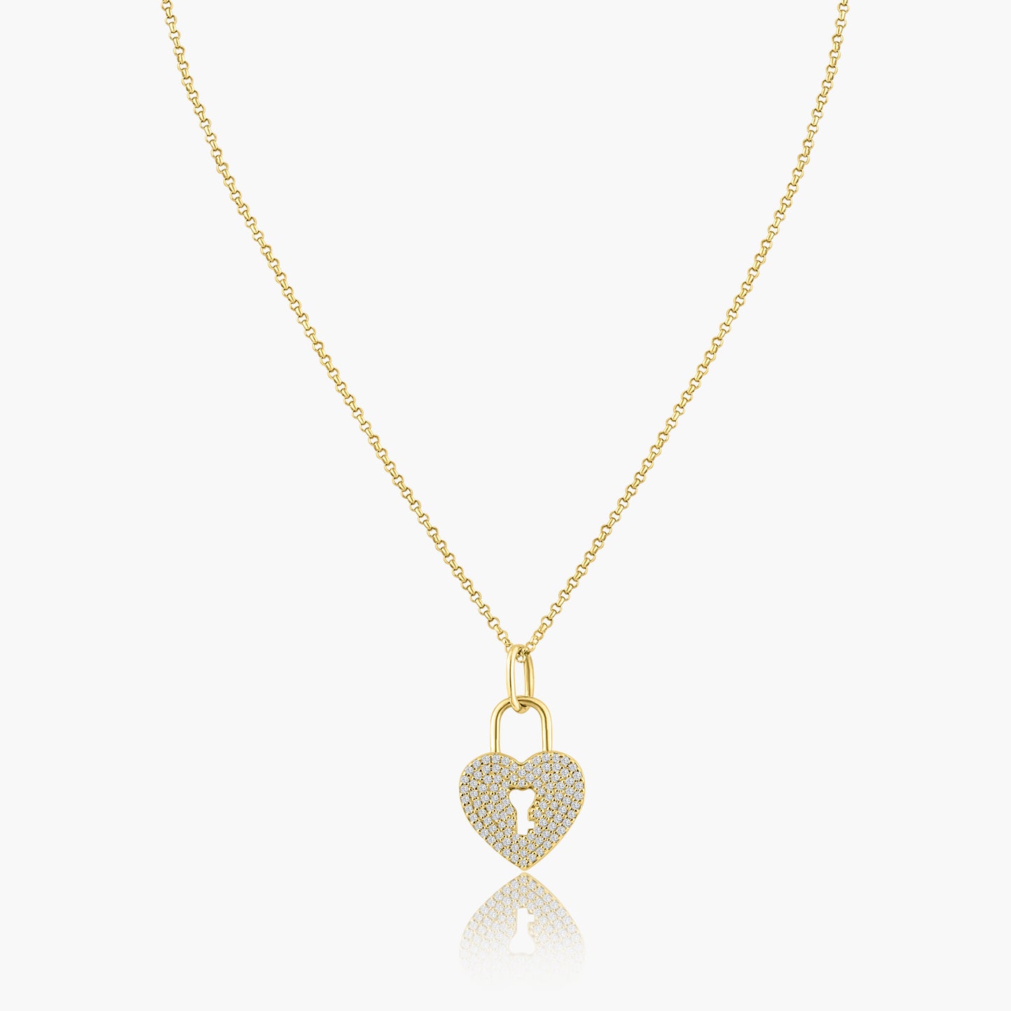 14K Yellow Gold Dainty Heart Pendant-P605927