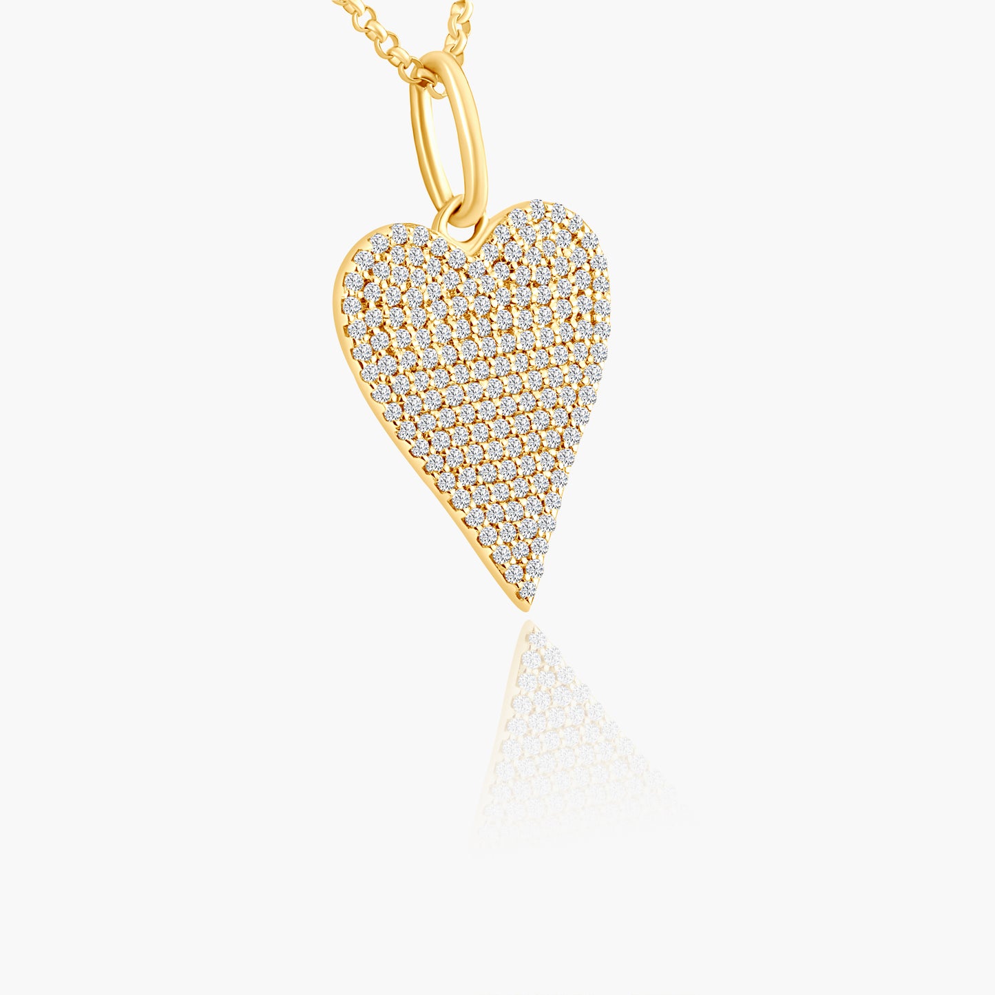 14K Yellow Gold Dainty Heart Pendant-P605993