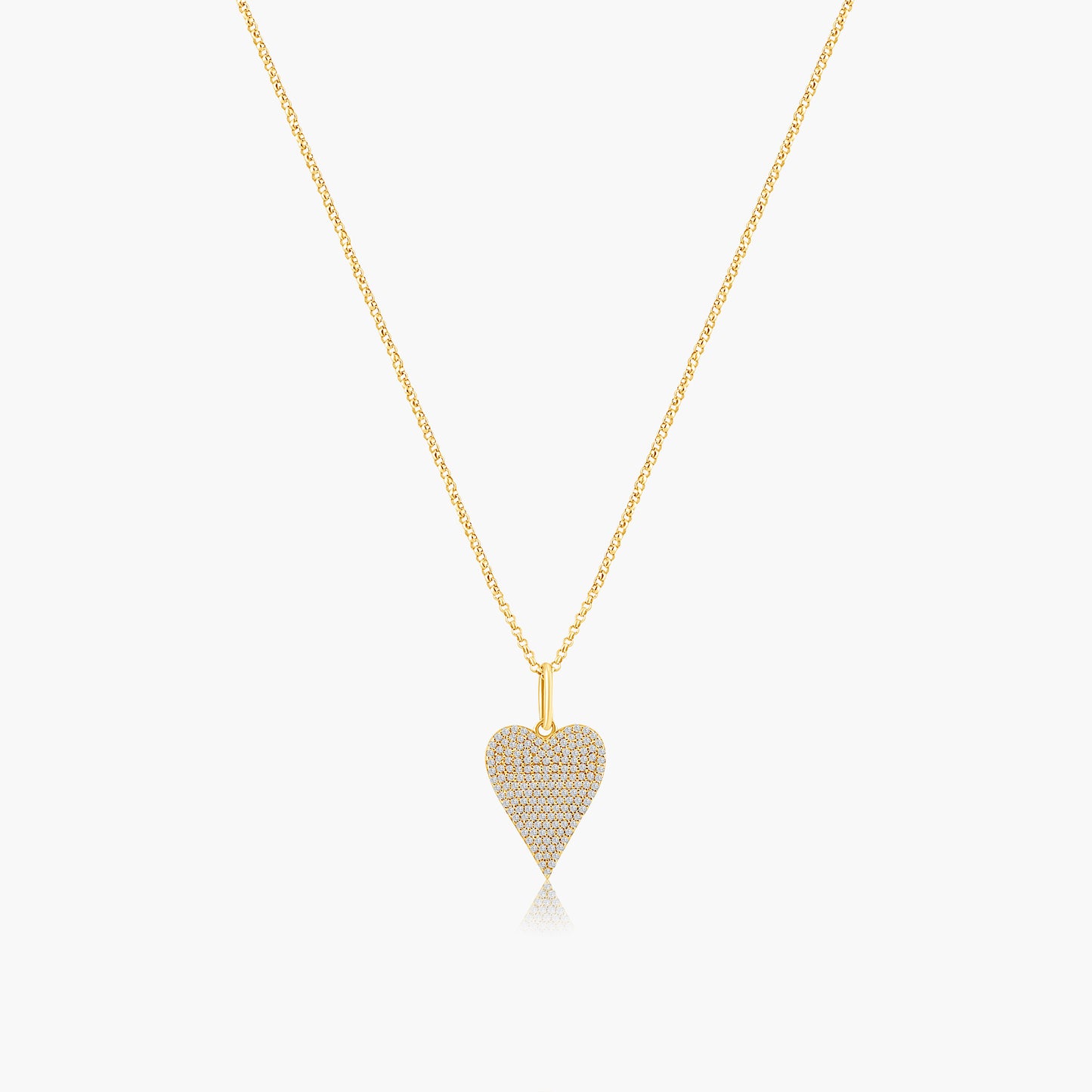 14K Yellow Gold Dainty Heart Pendant-P605993