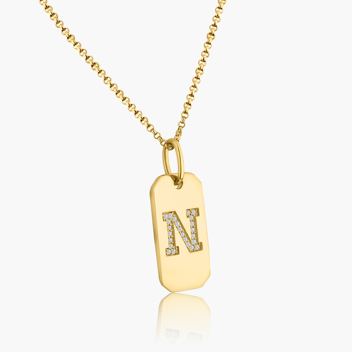 14K Yellow Gold Personalized Initial Pendant - P60610702