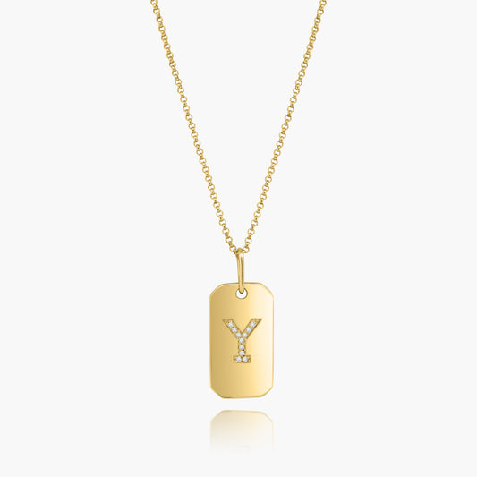 14K Yellow Gold Personalized Initial Pendant - P60610705