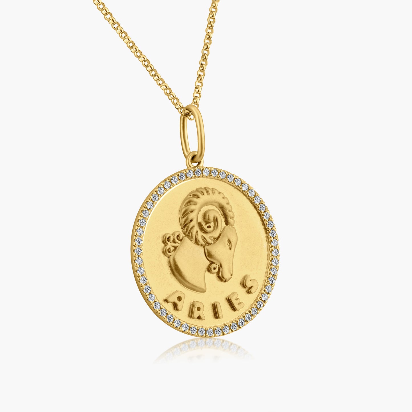 14K Yellow Gold Zodiac Pendant-P606246