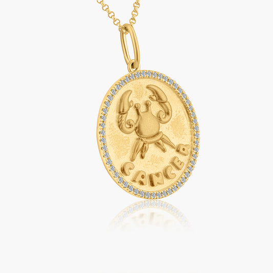 14K Yellow Gold Zodiac Pendant-P606247