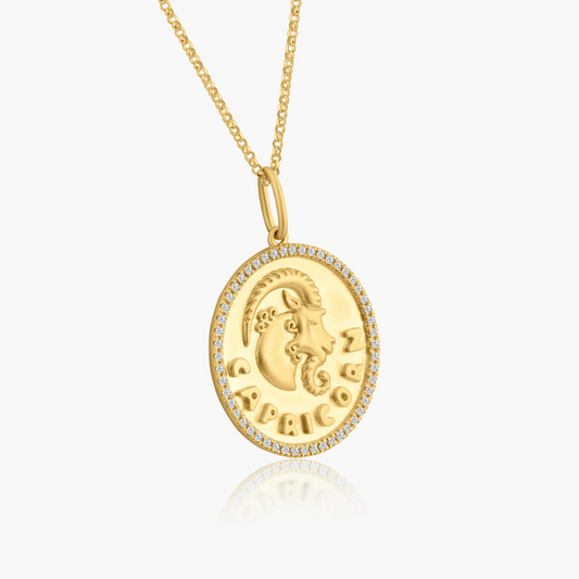 14K Yellow Gold Zodiac Pendant-P606248