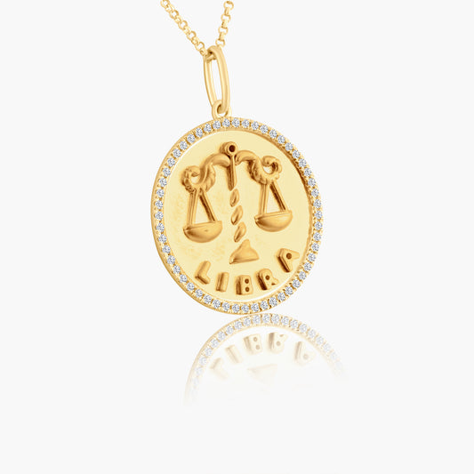 14K Yellow Gold Zodiac Pendant-P606251