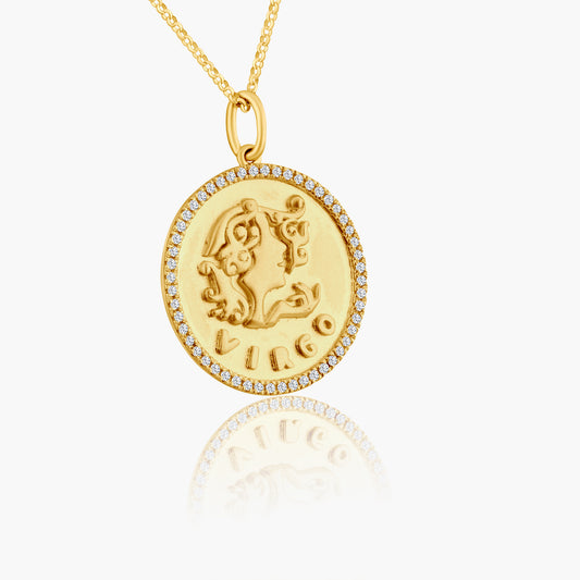 14K Yellow Gold Zodiac Pendant-P606255