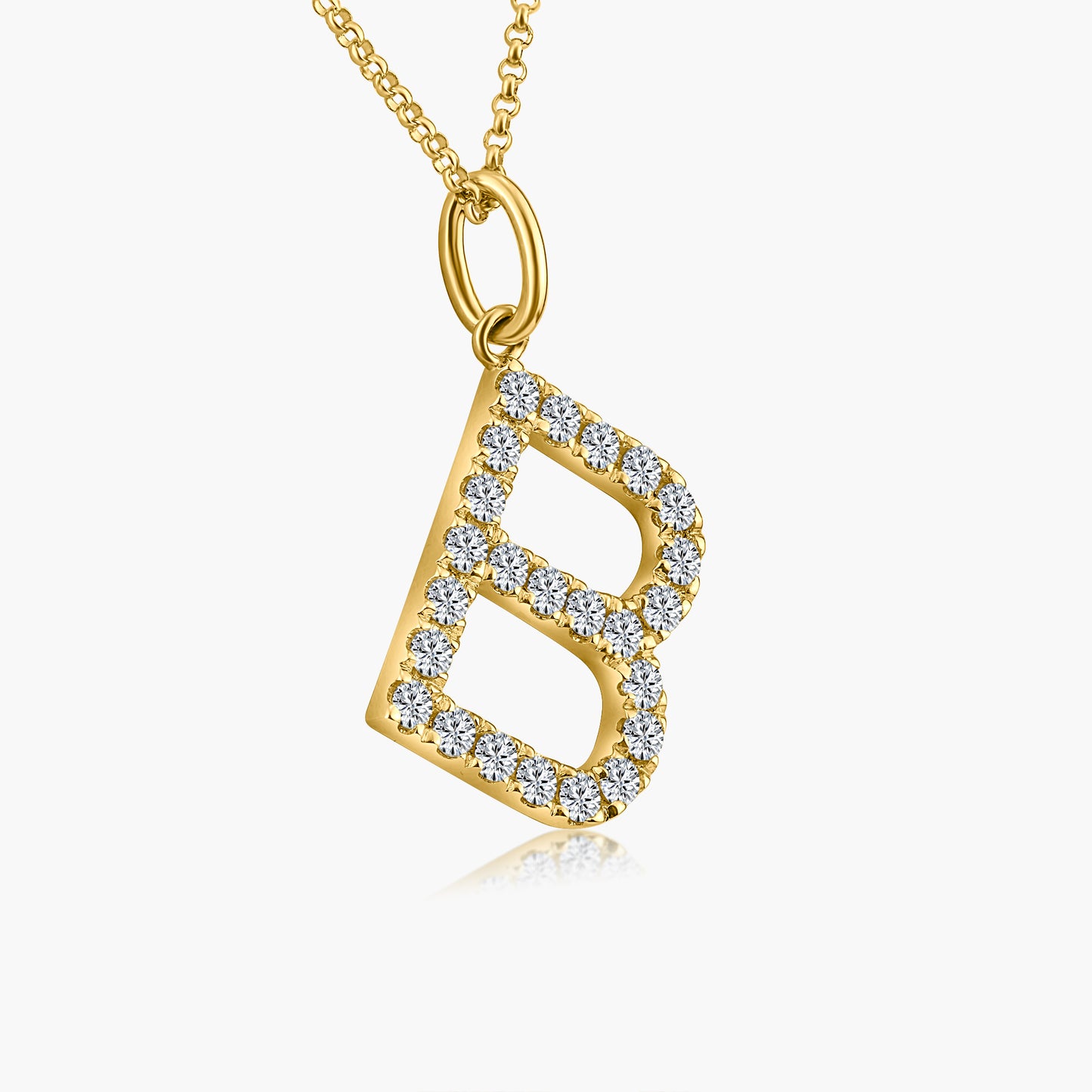 14K Yellow Gold Personalized Initial Pendant-P60626302