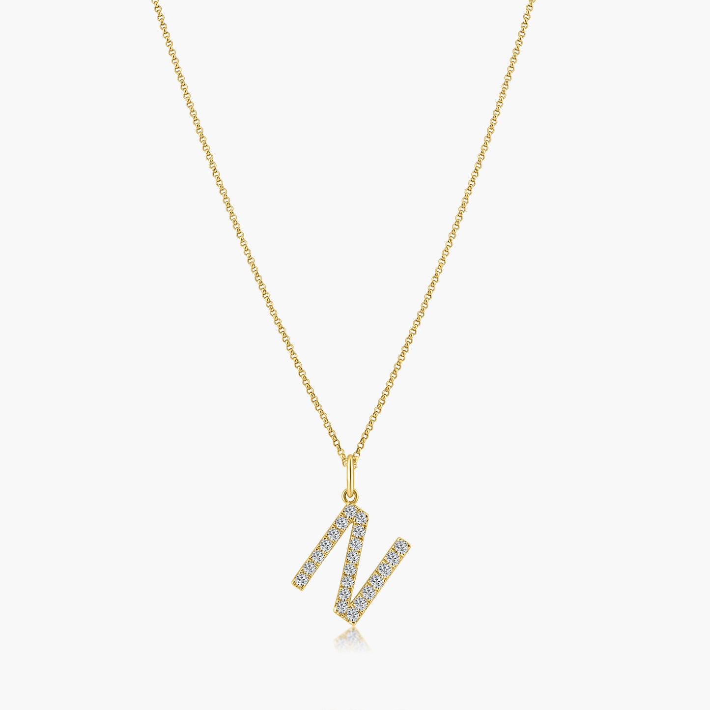 14K Yellow Gold Personalized Initial Pendant-P60626304