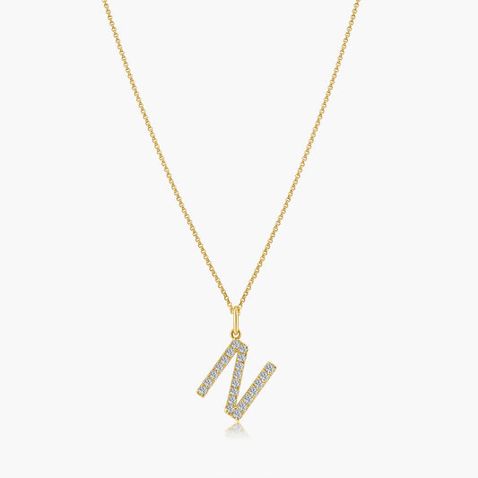 14K Yellow Gold Personalized Initial Pendant-P60626304