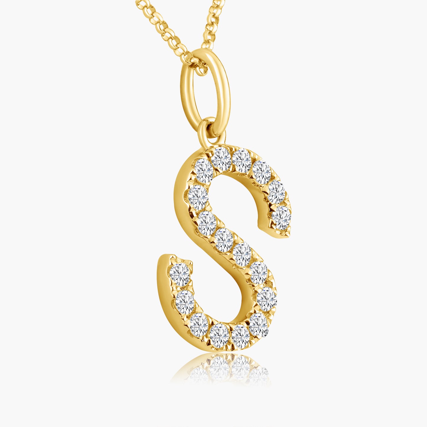 14K Yellow Gold Personalized Initial Pendant-P60626307